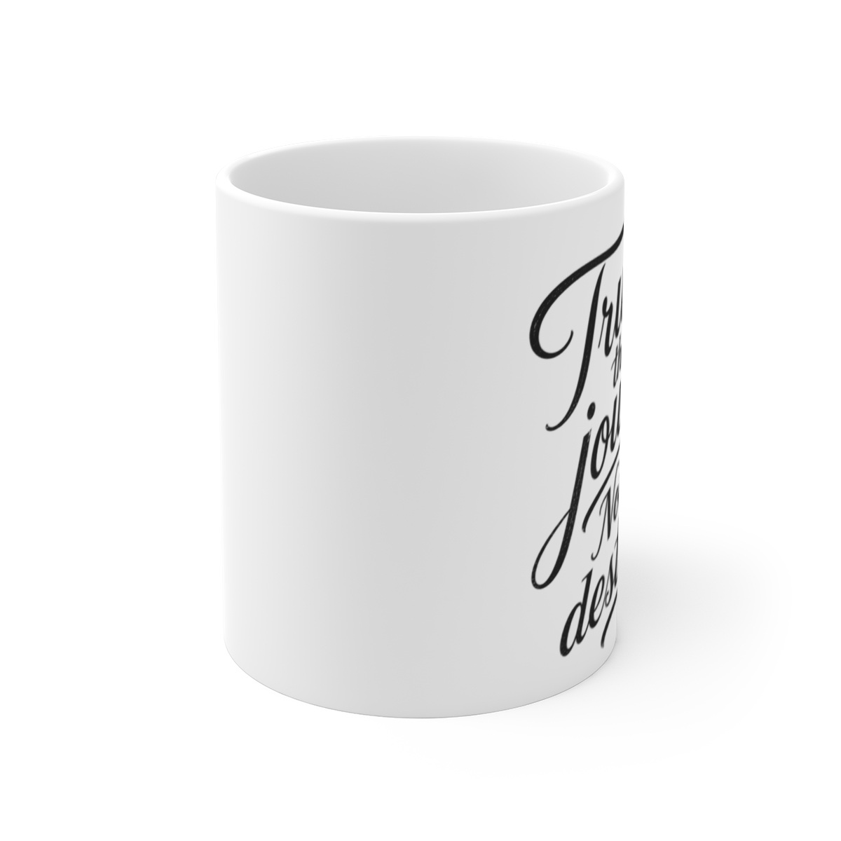 The OA "Trust the journey. Not the destination." White Mug - alternate angle 1, merchandise